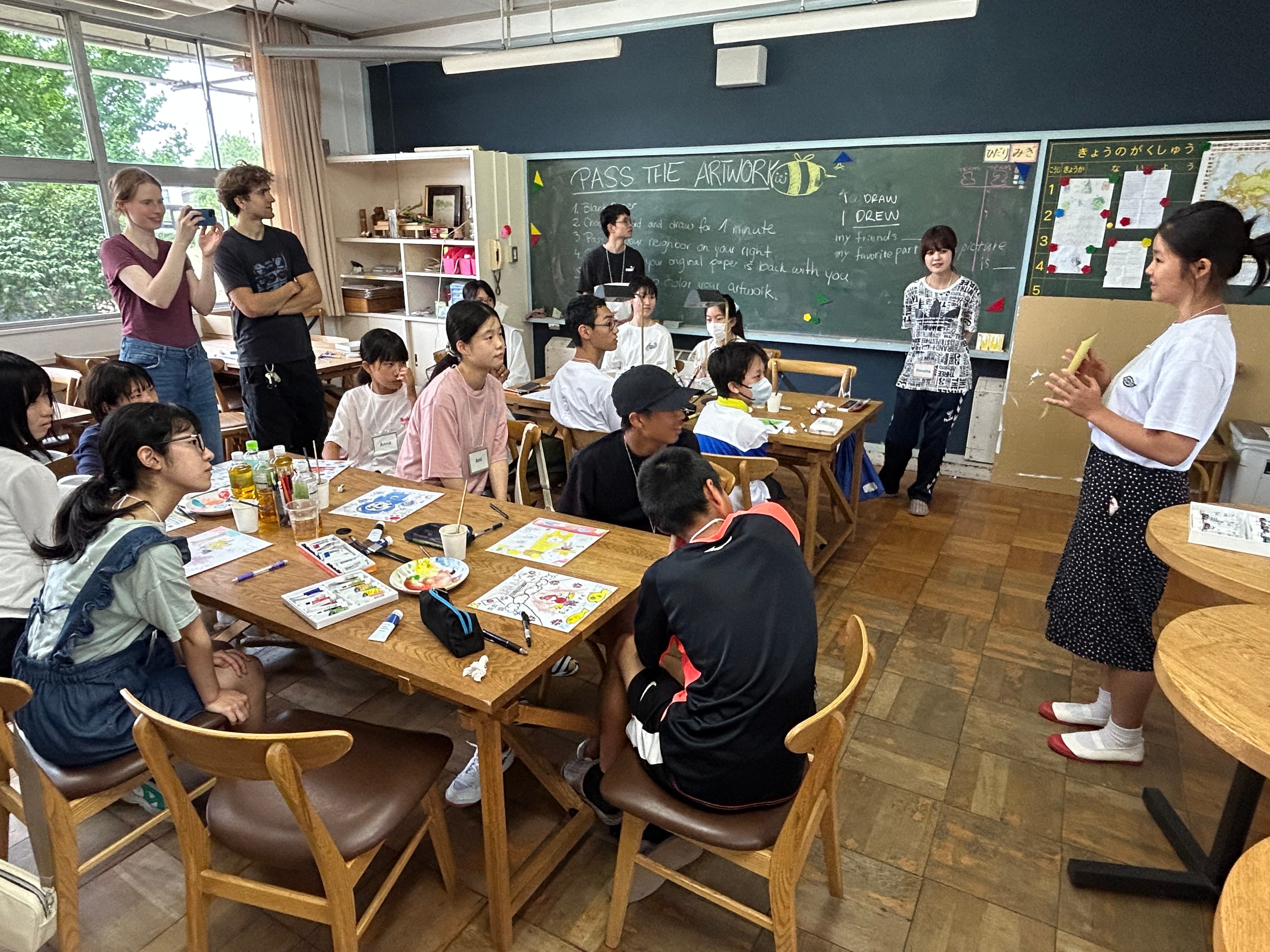 An English and culture lesson in the campus classroom