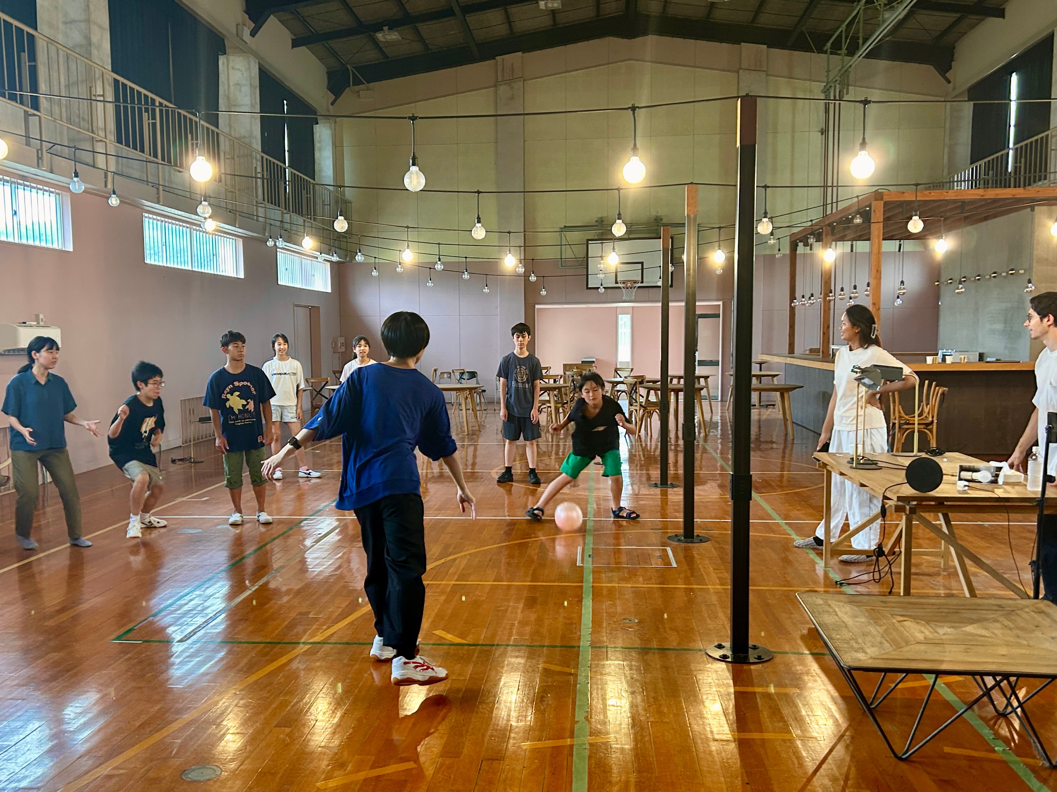 Evening games in the campus common hall
